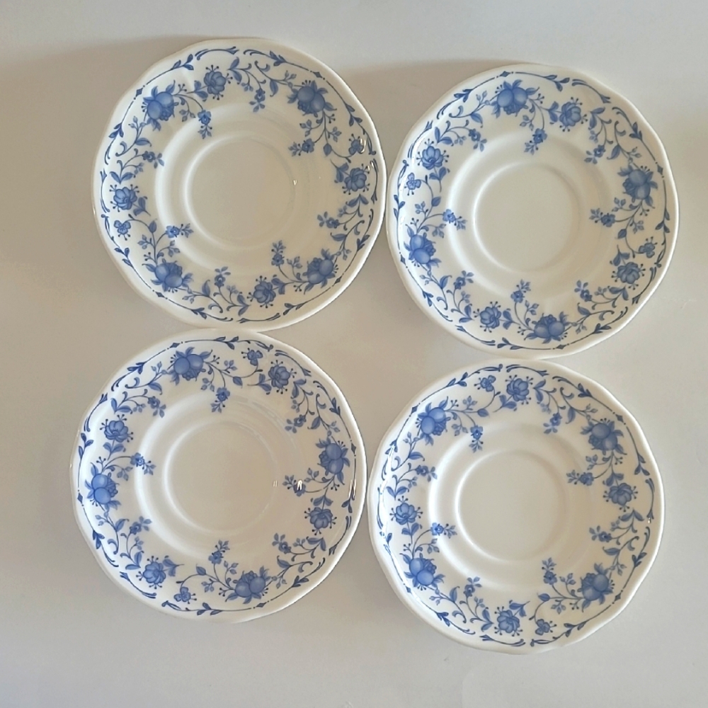 Epoch Blue Floral Saucer Set